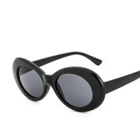 Fashion Solid Color Resin Round Frame Full Frame Women's Sunglasses sku image 1