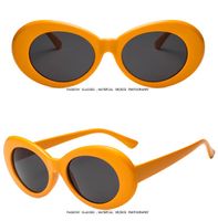 Fashion Solid Color Resin Round Frame Full Frame Women's Sunglasses sku image 4