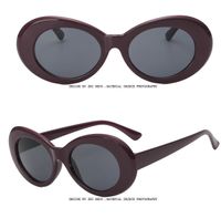 Fashion Solid Color Resin Round Frame Full Frame Women's Sunglasses sku image 7
