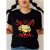 Women's T-shirt Short Sleeve T-Shirts Printing Casual Mouth Letter main image 1