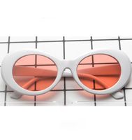 Fashion Solid Color Resin Round Frame Full Frame Women's Sunglasses sku image 9
