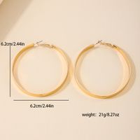 1 Pair Nordic Style Solid Color Alloy Hoop Earrings main image 2