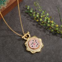 Copper 18K Gold Plated Glam Luxurious Geometric Inlay Zircon Pendant Necklace sku image 1