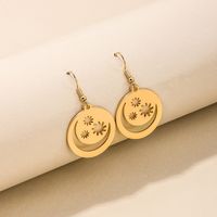 1 Piece Nordic Style Star Moon Hollow Out Alloy Ear Hook main image 1