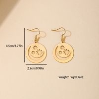 1 Piece Nordic Style Star Moon Hollow Out Alloy Ear Hook main image 2