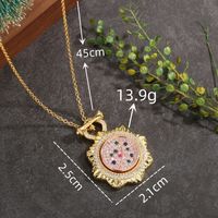 Copper 18K Gold Plated Glam Luxurious Geometric Inlay Zircon Pendant Necklace main image 2