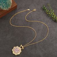 Copper 18K Gold Plated Glam Luxurious Geometric Inlay Zircon Pendant Necklace main image 3