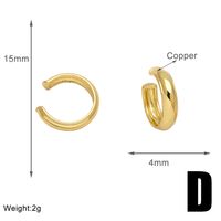 1 Pair Simple Style Irregular Geometric Leaves Inlay Copper Pearl Zircon 18K Gold Plated Ear Cuffs sku image 3