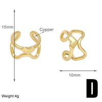 1 Pair Simple Style Heart Shape Solid Color Twist Plating Copper 18K Gold Plated Ear Cuffs sku image 4