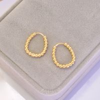 1 Pair Simple Style Geometric Round Heart Shape Titanium Steel 18K Gold Plated Hoop Earrings main image 8
