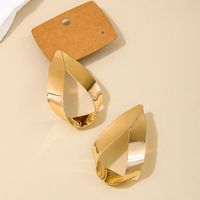 1 Pair Nordic Style Triangle Water Droplets Solid Color Irregular Layered Alloy Ear Studs main image 3