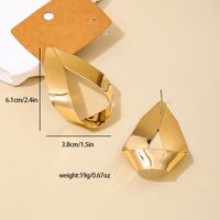 1 Pair Nordic Style Triangle Water Droplets Solid Color Irregular Layered Alloy Ear Studs main image 2