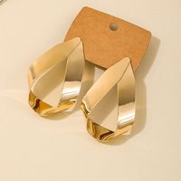 1 Pair Nordic Style Triangle Water Droplets Solid Color Irregular Layered Alloy Ear Studs main image 4