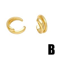 1 Pair Simple Style Solid Color Knot Copper 18K Gold Plated Ear Cuffs main image 4