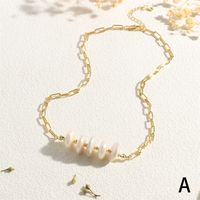 IG Style Round Freshwater Pearl Handmade 18K Gold Plated Women's Necklace sku image 1