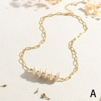 Style IG Rond Perle D'eau Douce Fait Main Plaqué Or 18K Femmes Collier sku image 1