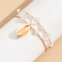 Beach Simple Style Shell Alloy Women's Anklet main image 3