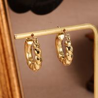 1 Pair Vintage Style Fashion Twist Stainless Steel Earrings main image 7