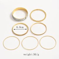 Simple Style Solid Color Rhinestones Alloy Wholesale Bangle main image 7