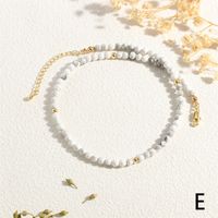 Retro Round Stone Beaded 18K Gold Plated Women's Necklace sku image 5