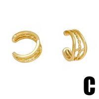 1 Pair Simple Style Geometric Letter Heart Shape Plating Copper 18K Gold Plated Ear Cuffs main image 6