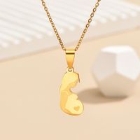 Casual Human Stainless Steel Alloy Plating Mother'S Day Women's Pendant Necklace main image 1