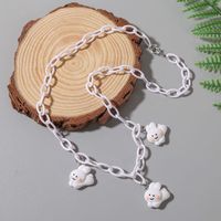 Cute Sweet Rabbit Alloy Resin Plating Women's Pendant Necklace main image 4