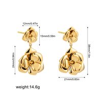 1 Pair Elegant Luxurious Rose Plating Copper 18K Gold Plated Drop Earrings main image 2