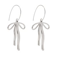 1 Pair IG Style Elegant Bow Knot 304 Stainless Steel Drop Earrings main image 5