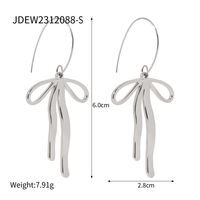 1 Pair IG Style Elegant Bow Knot 304 Stainless Steel Drop Earrings sku image 1
