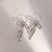 1 Pair IG Style Elegant Bow Knot 304 Stainless Steel Drop Earrings main image 1