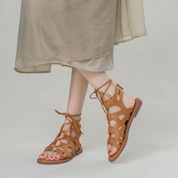 Women's Roman Style Solid Color Round Toe Roman Sandals main image 7