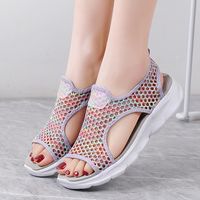 Women's Casual Solid Color Round Toe Peep Toe Sandals sku image 7