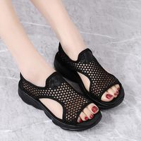 Women's Casual Solid Color Round Toe Peep Toe Sandals sku image 11