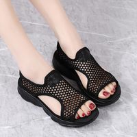 Women's Casual Solid Color Round Toe Peep Toe Sandals main image 3