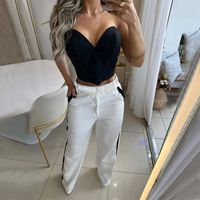 Daily Women's Casual Classic Style Solid Color Polyester Pants Sets Pants Sets main image 4