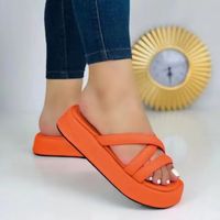 Women's Casual Solid Color Round Toe Slides Slippers main image 4