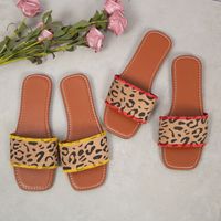 Women's Casual Leopard Square Toe Fashion Sandals main image 1