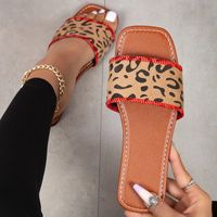 Women's Casual Leopard Square Toe Fashion Sandals main image 4