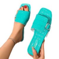 Women's Casual Solid Color Square Toe Slides Slippers main image 2