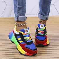 Women's Casual Vintage Style Color Block Round Toe Sports Shoes main image 4