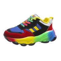 Women's Casual Vintage Style Color Block Round Toe Sports Shoes sku image 13