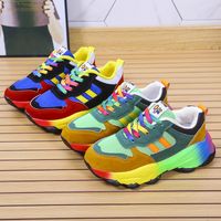 Women's Casual Vintage Style Color Block Round Toe Sports Shoes main image 2