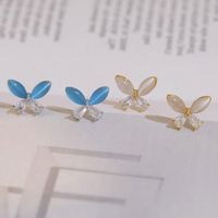 1 Pair Elegant Simple Style Butterfly Copper 18K Gold Plated Ear Studs main image 5