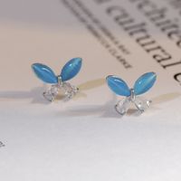 1 Pair Elegant Simple Style Butterfly Copper 18K Gold Plated Ear Studs main image 6