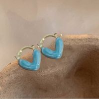 Wholesale Jewelry Ig Style Sweet Heart Shape Alloy Plating Earrings sku image 3