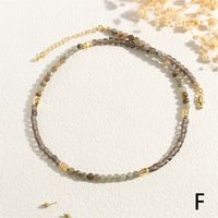 IG-Stil Handgemacht Quadrat Stein 18 Karat Vergoldet Halsband In Masse sku image 6