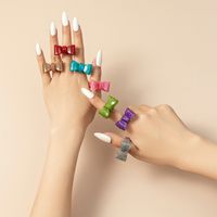 Wholesale Jewelry Cute Bow Knot Plastic Rings main image 5