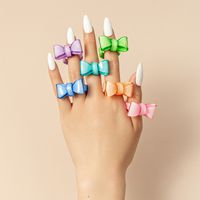 Wholesale Jewelry Cute Bow Knot Plastic Rings main image 4