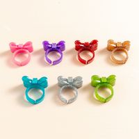 Wholesale Jewelry Cute Bow Knot Plastic Rings main image 1